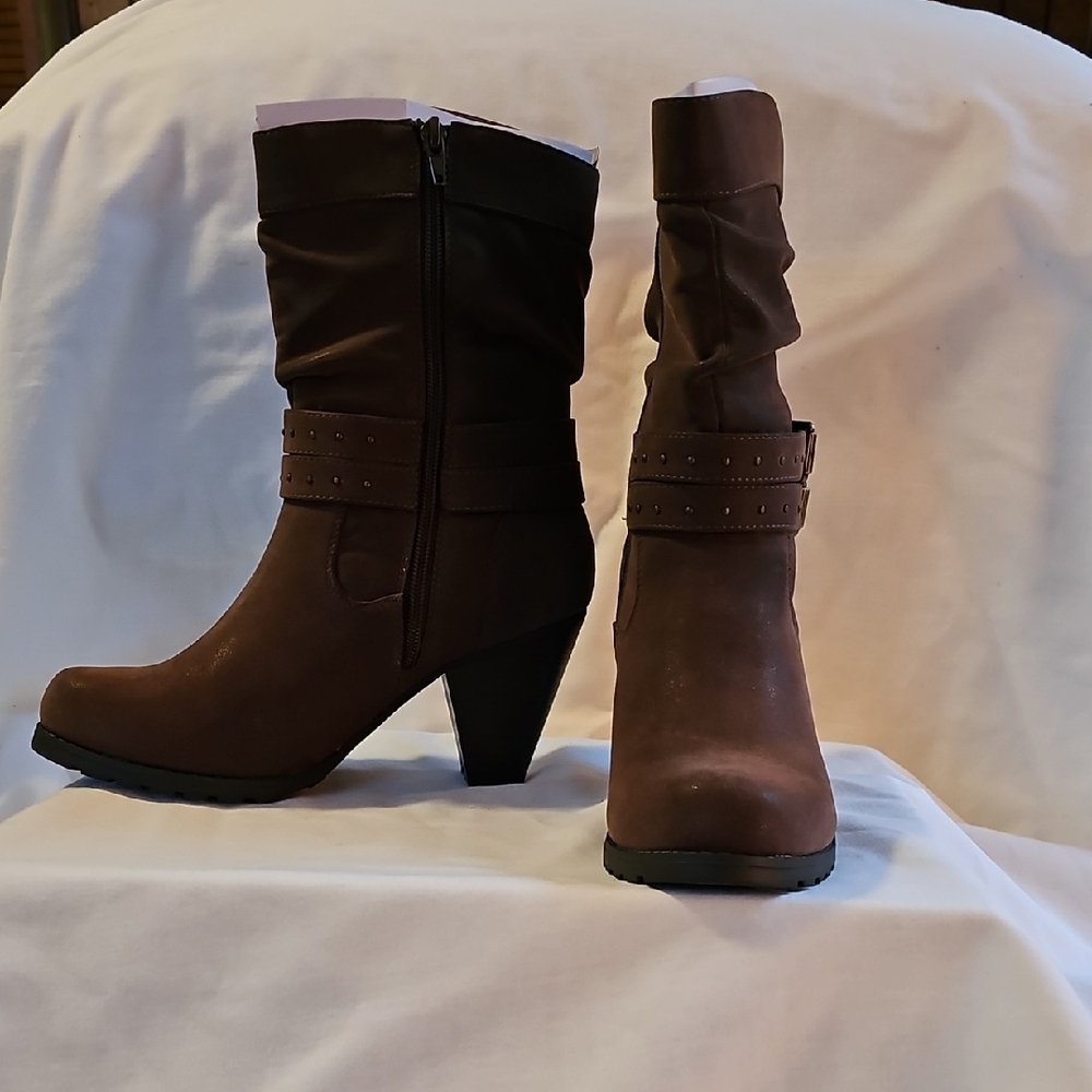 Brown Women's Heeled Boots